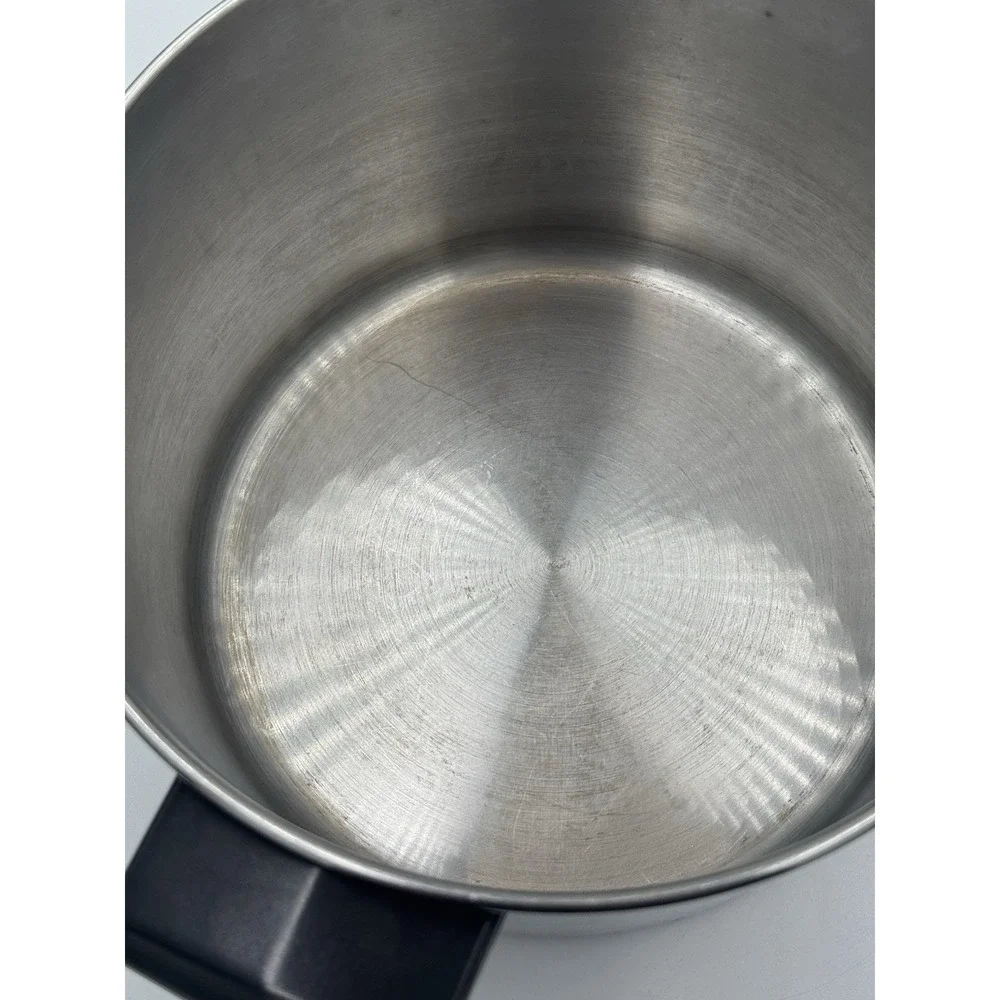Vintage Farberware Classic Stock Pot 18/10 Stainless Steel 5 1/2 Qt W/ Glass Lid